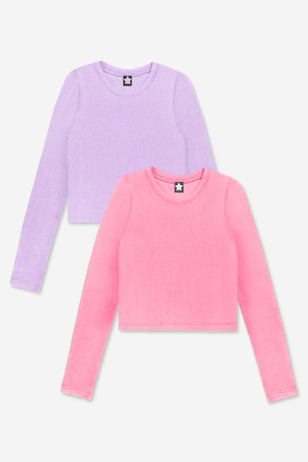 2-Pack Ultra-Soft Ribbed Fitted L/S Tee