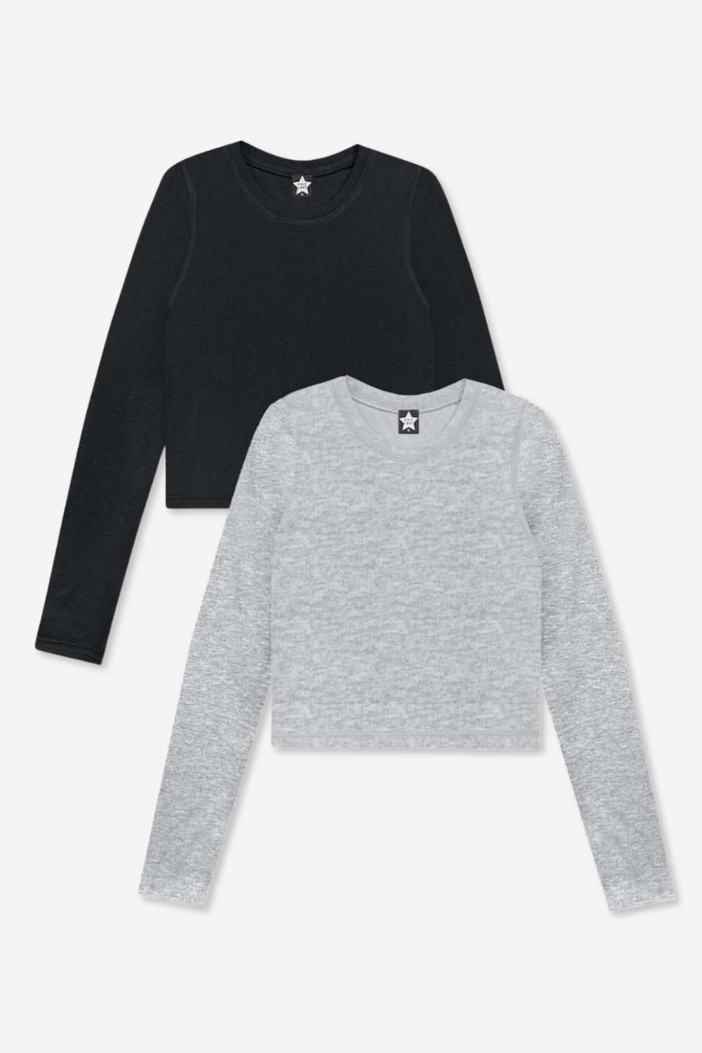 2-Pack Ultra-Soft Ribbed Fitted L/S Tee