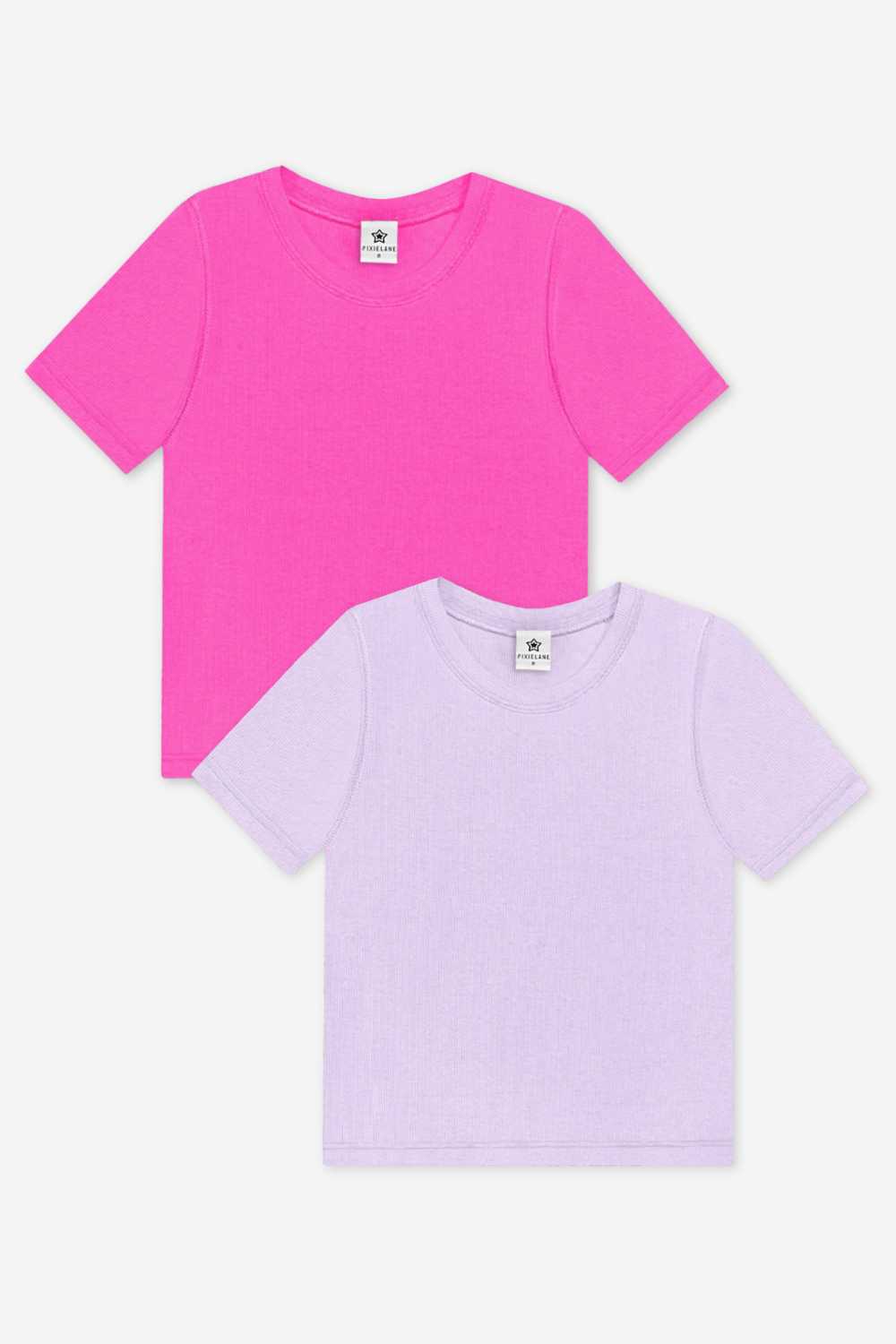 2 Pack Ultra-Soft Ribbed Fitted Tee