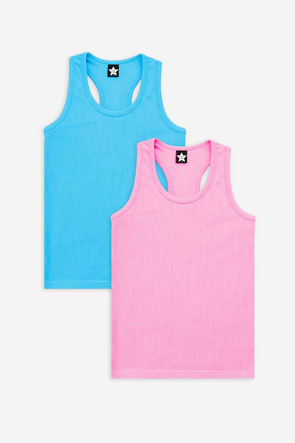 2 Pack - Ribbed Racerback Tank
