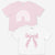 Mauve Floral Rainbow | White Pink Floral Bow - NEW!