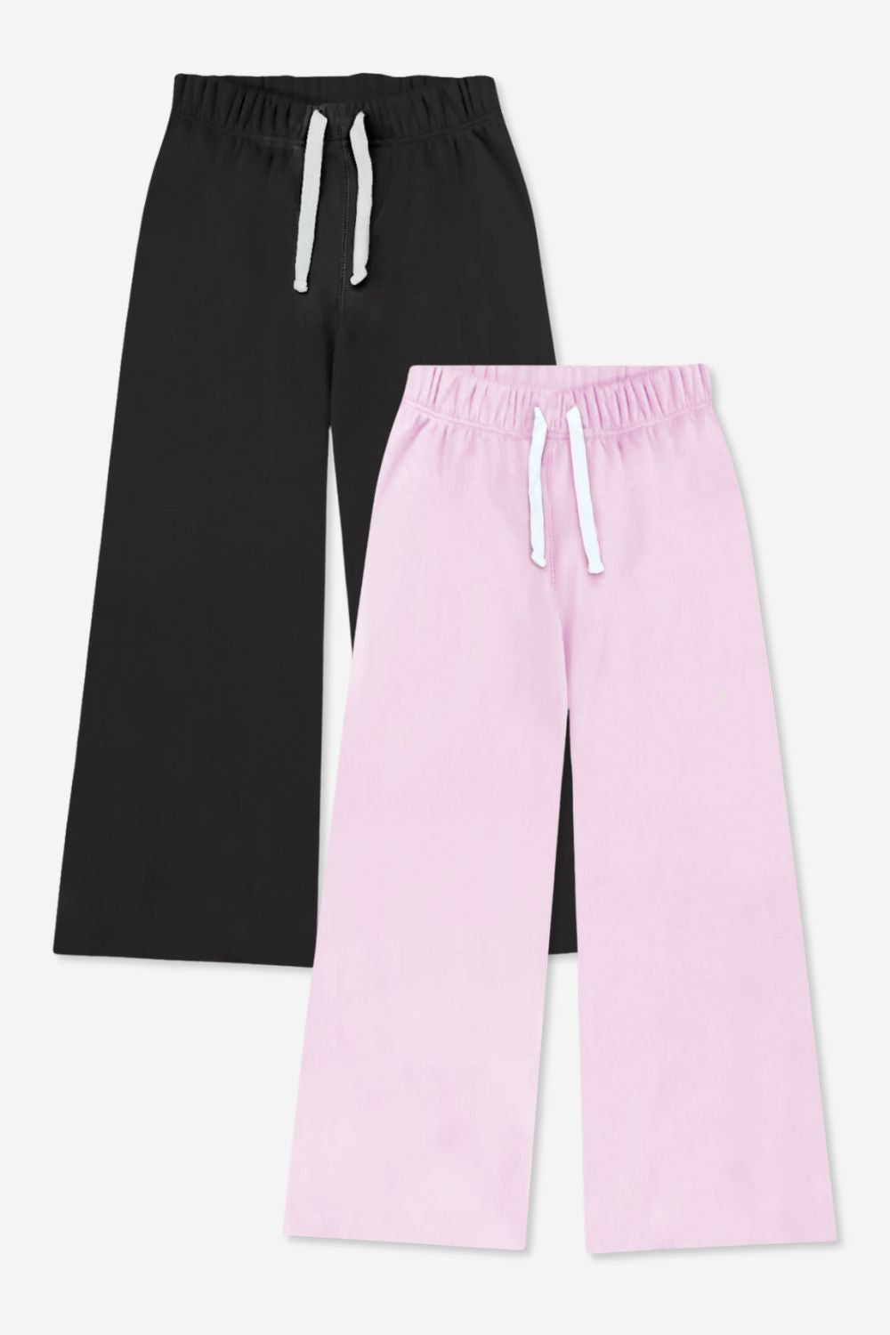 2 Pack Cloud Soft French Terry Wide Leg Sweatpant - Black  | Denim