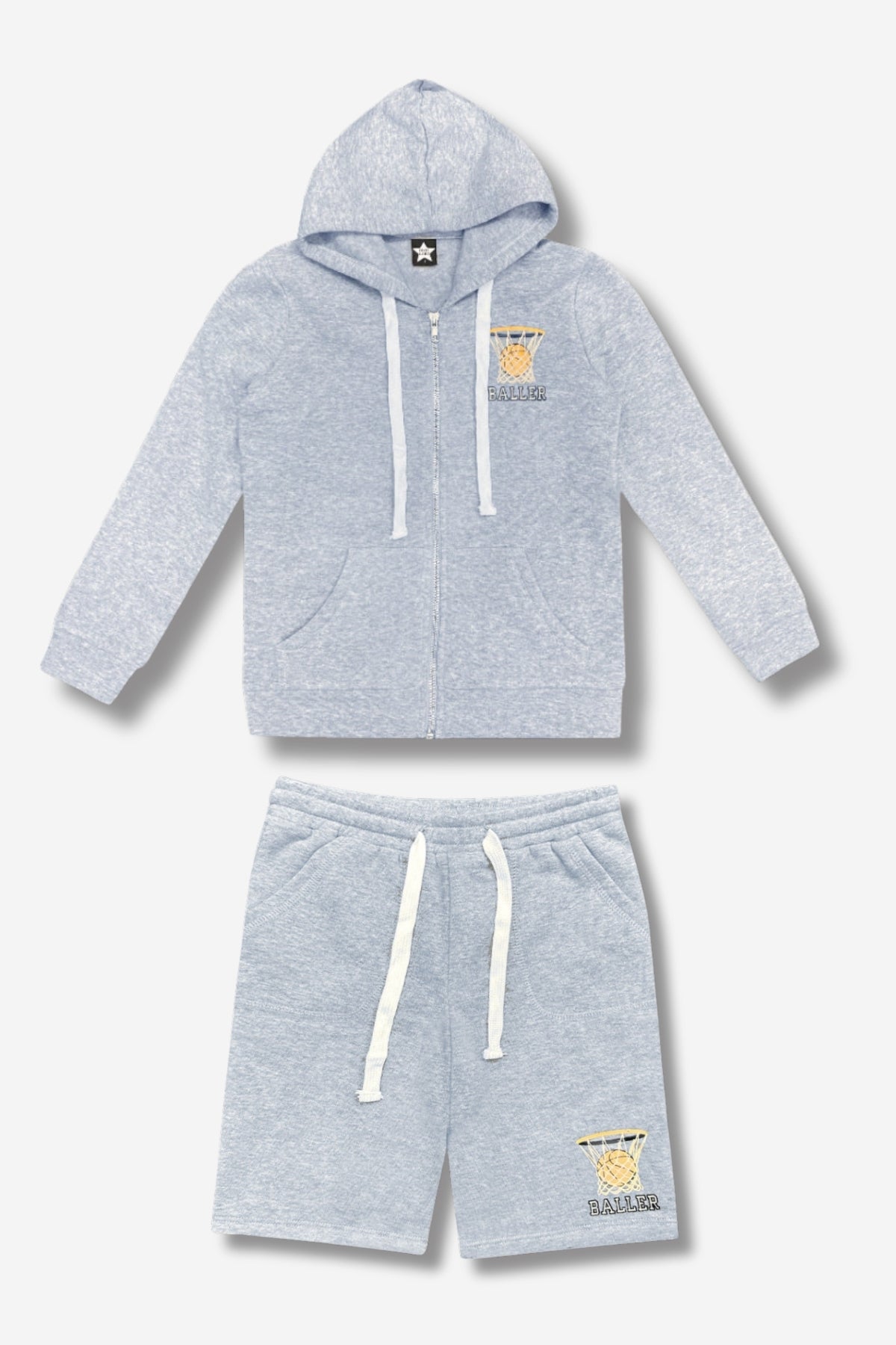 Multipack: Cotton Soft French Terry Zip Hoodie & Board Short