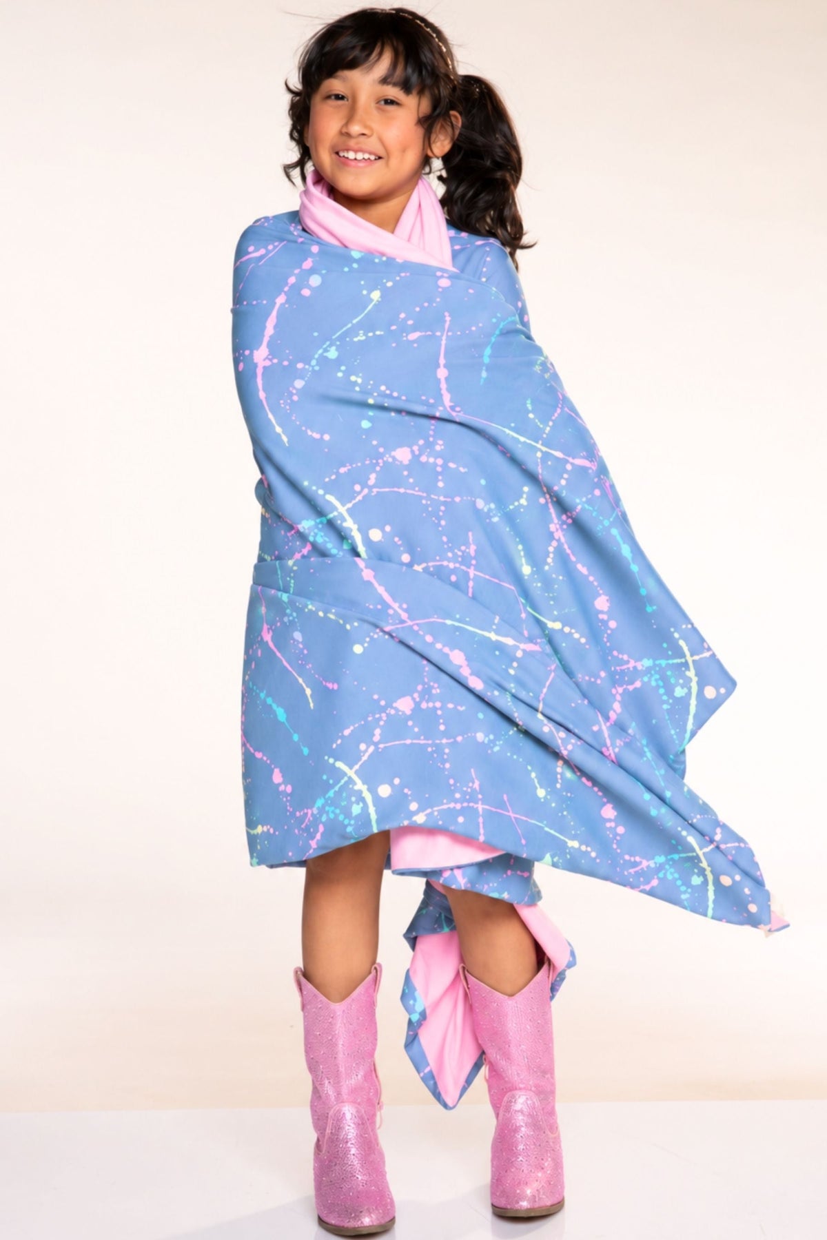 Simply Soft Reversible Blanket - Rainbow Star