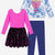 Blue Ivory Tie Dye Pink Menorah Sequin | Pink Blush Sequin | Navy Heather Blue - NEW!