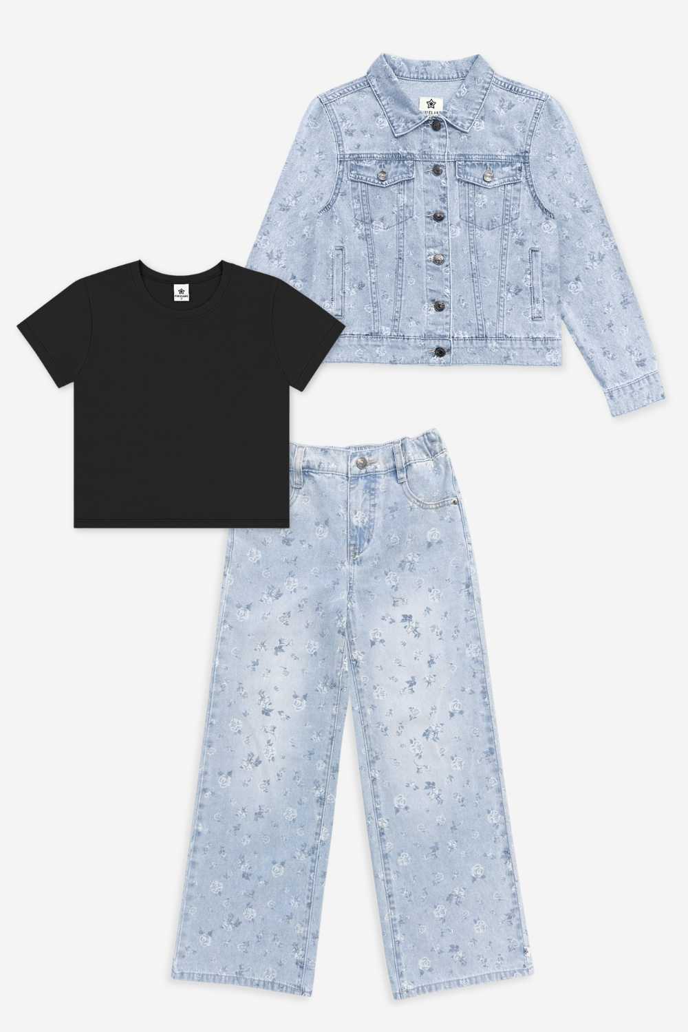3 Pack Easy Tee and Denim Set