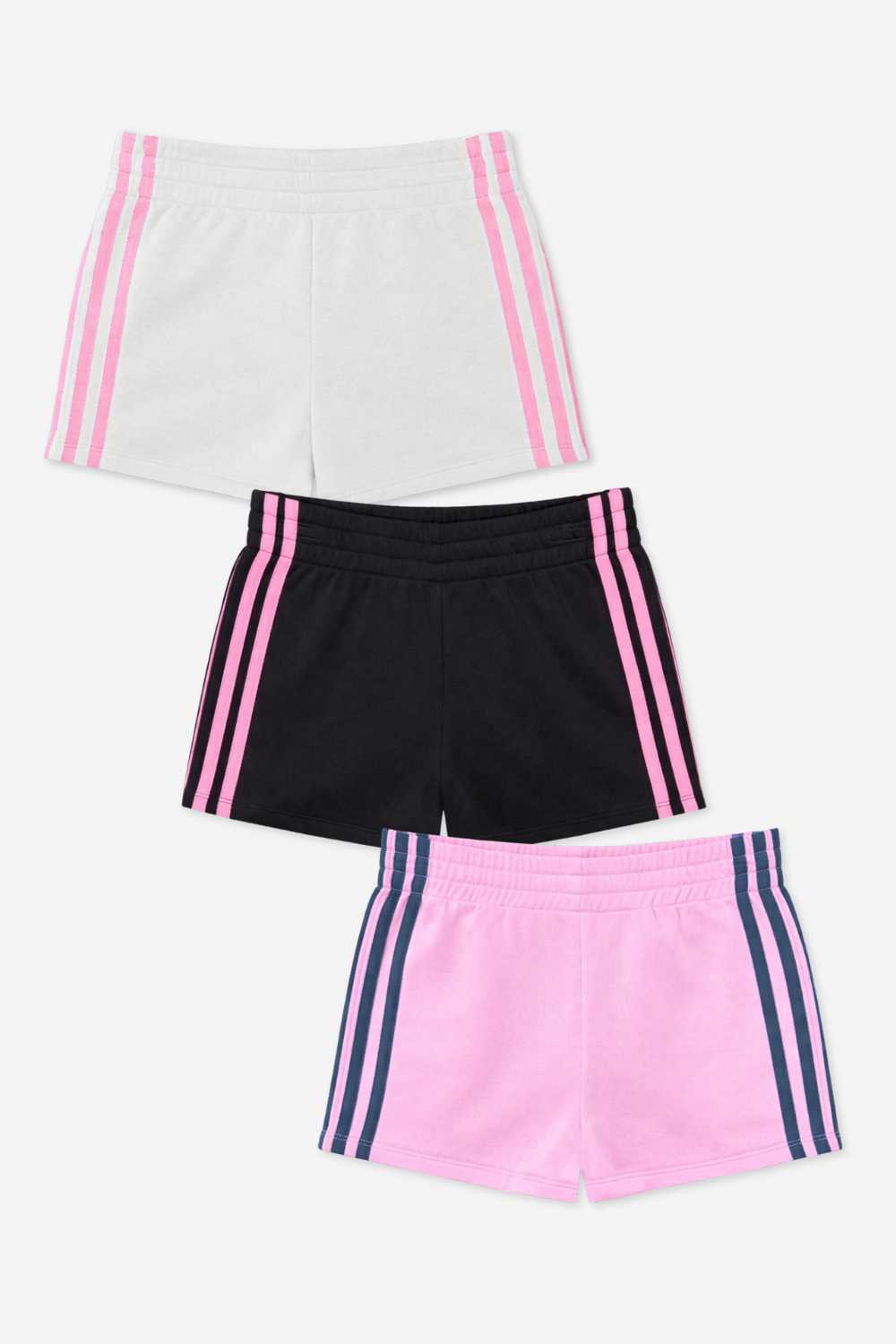 3 Pack - French Terry Smocked Striped Short