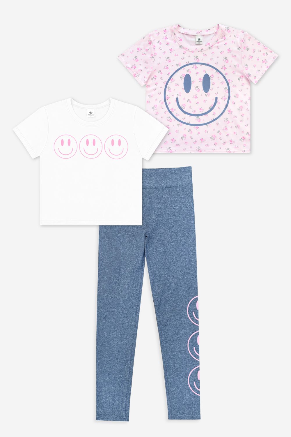 3 Pack Happy Easy Tees & Legging