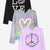 Heather Grey Rainbow Heart | Lilac Peace Splatter | Black Leopard Love Kiss