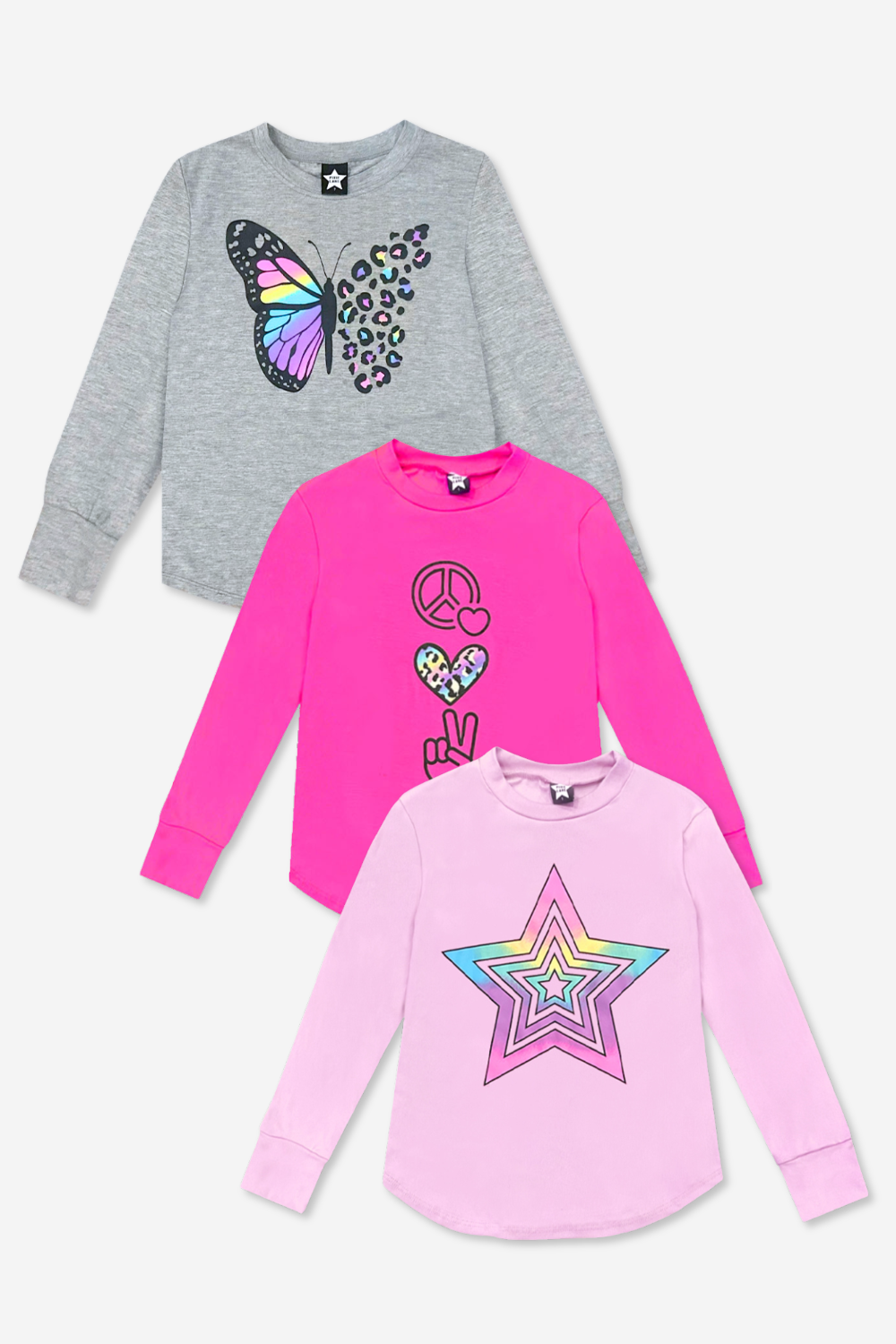 3-Pack Modal Long Sleeve Shirttail Top