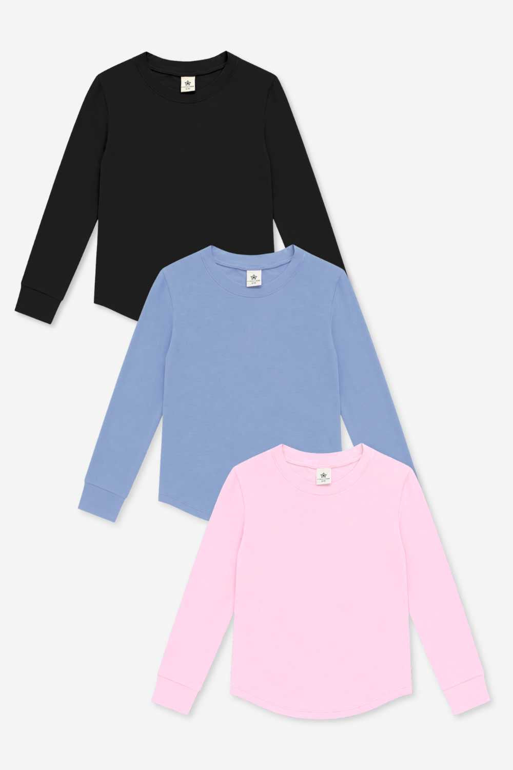 3-Pack Modal Long Sleeve Shirttail Top