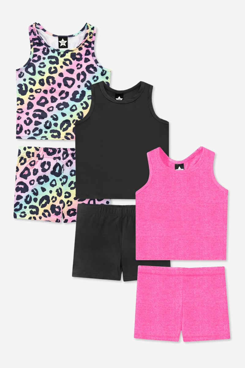 3-Pack Simply Soft Luxe Cropped Racerback Tank & Tumble Short