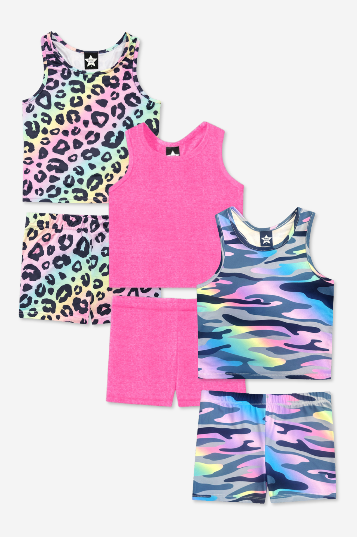 3-Pack Simply Soft Luxe Cropped Racerback Tank & Tumble Short