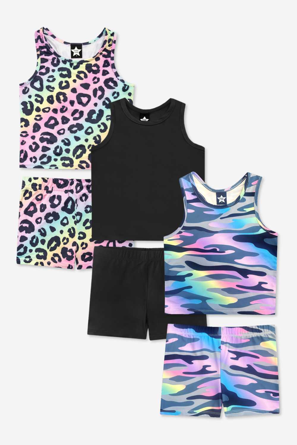 3-Pack Simply Soft Luxe Cropped Racerback Tank & Tumble Short