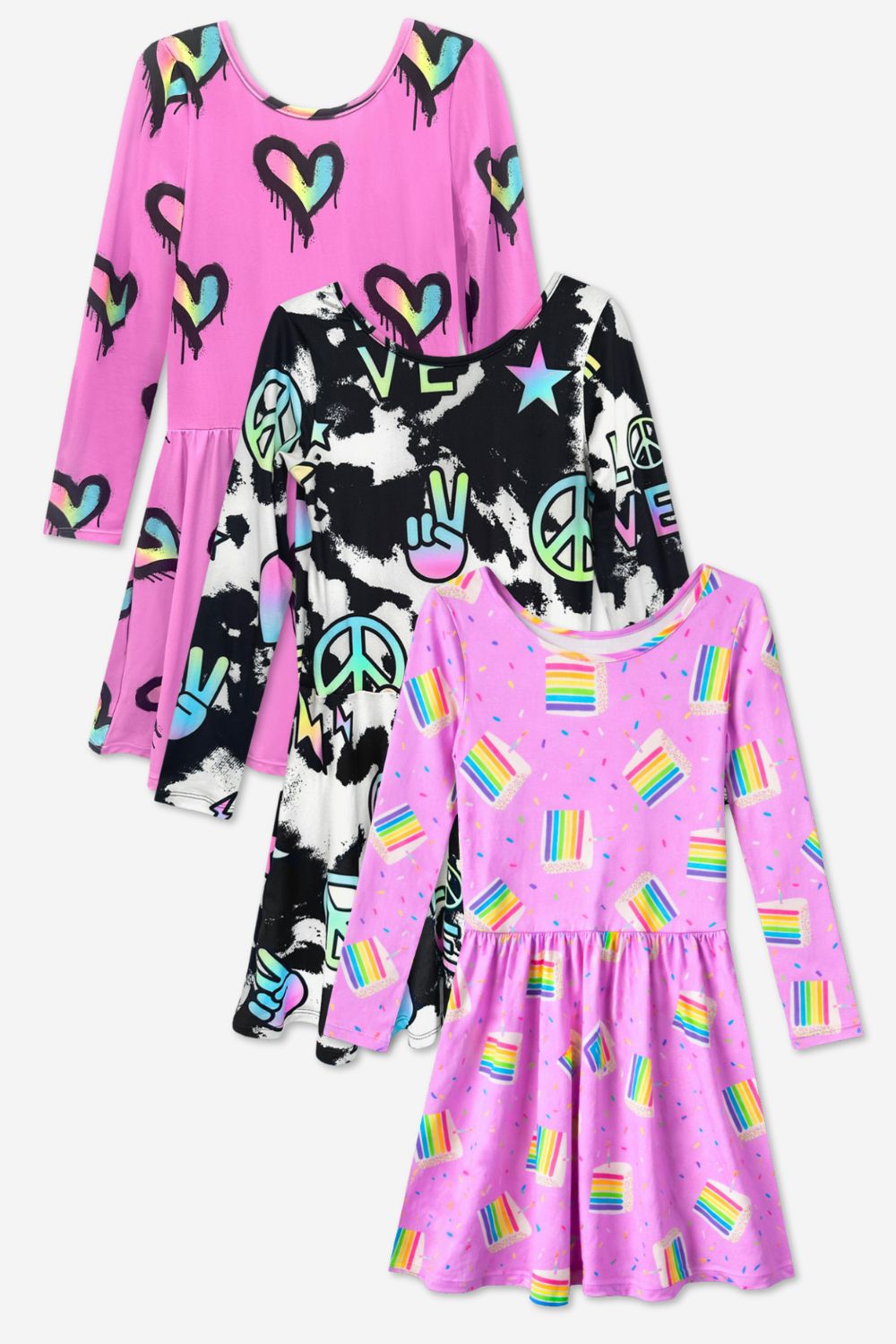 3-Pack Simply Soft L/S Dress.