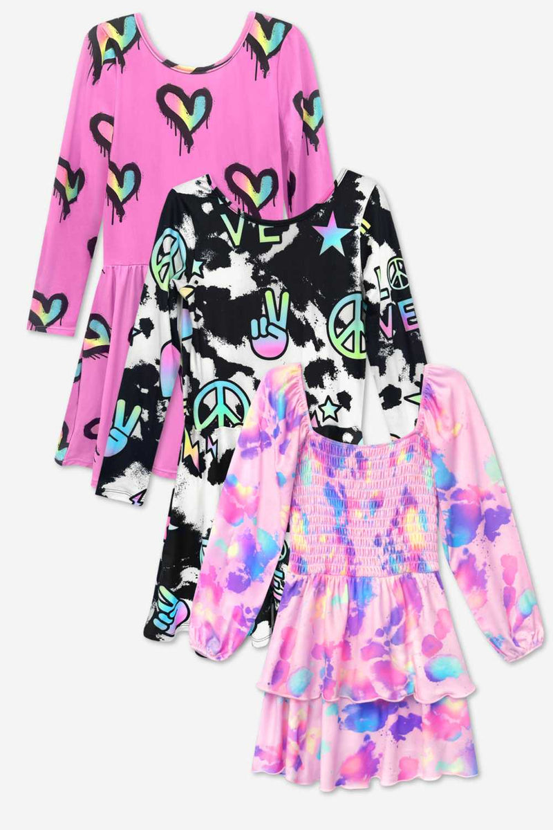 3-Pack Simply Soft L/S Dress.