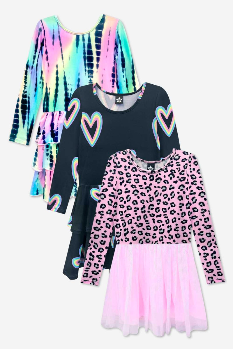 3-Pack Simply Soft L/S Dress.