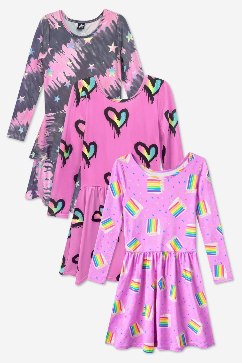 3-Pack Simply Soft L/S Dress.