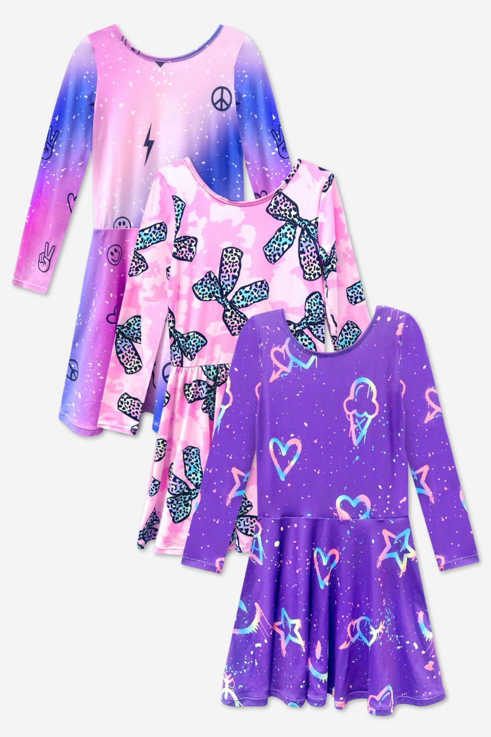 3-Pack Simply Soft L/S Dress.