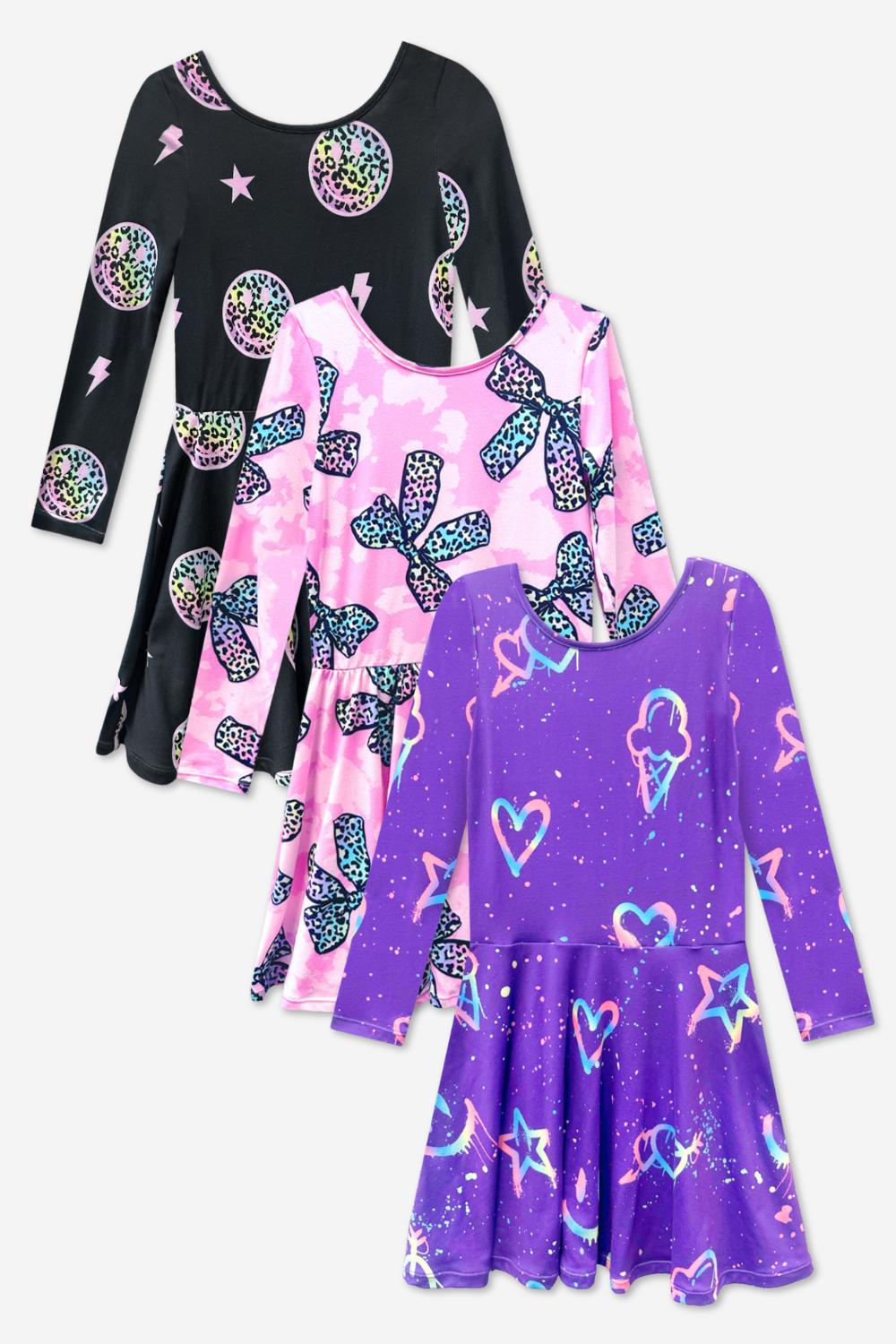 3-Pack Simply Soft L/S Dress.