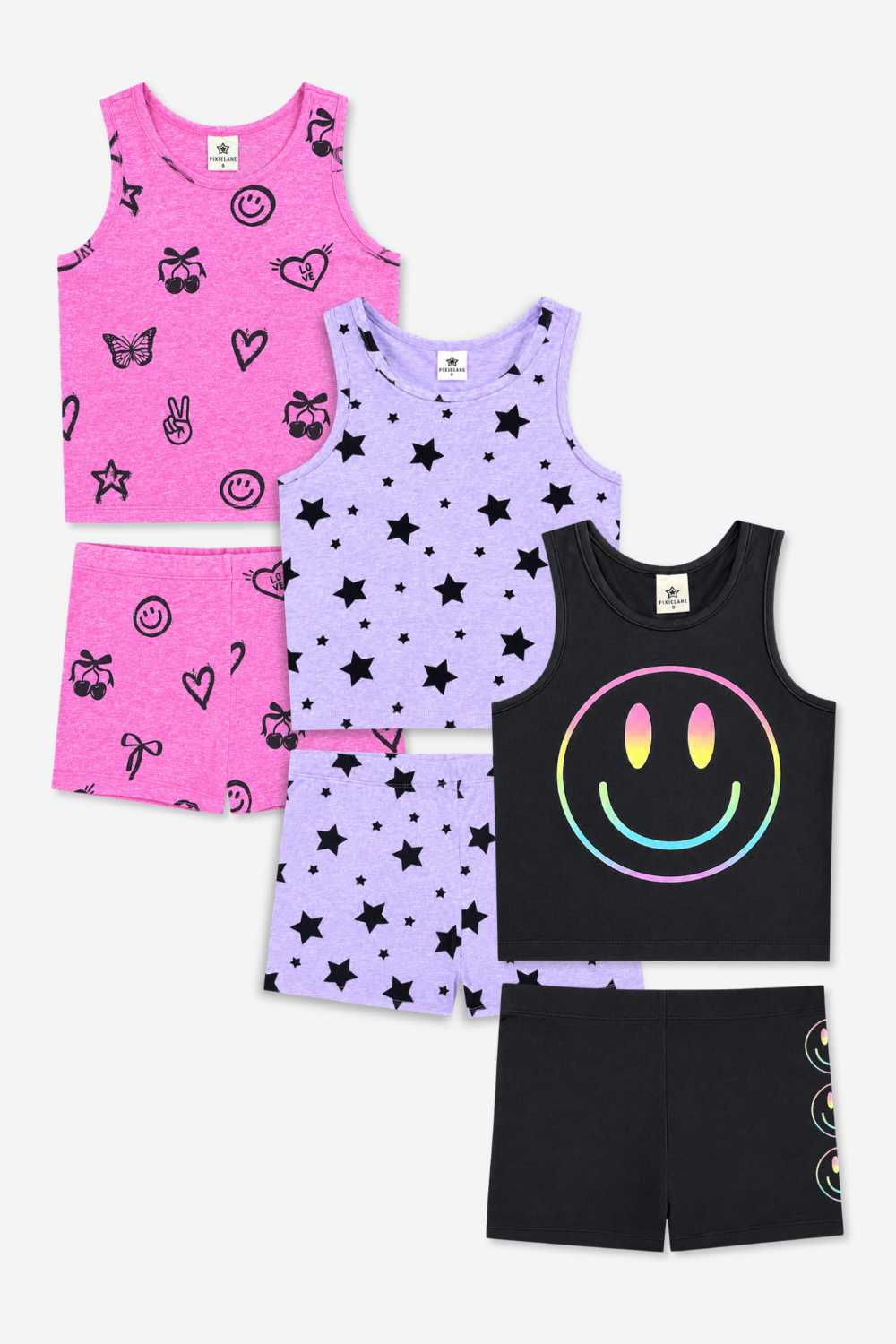 3-Pack Simply Soft Luxe Cropped Racerback Tank & Tumble Short