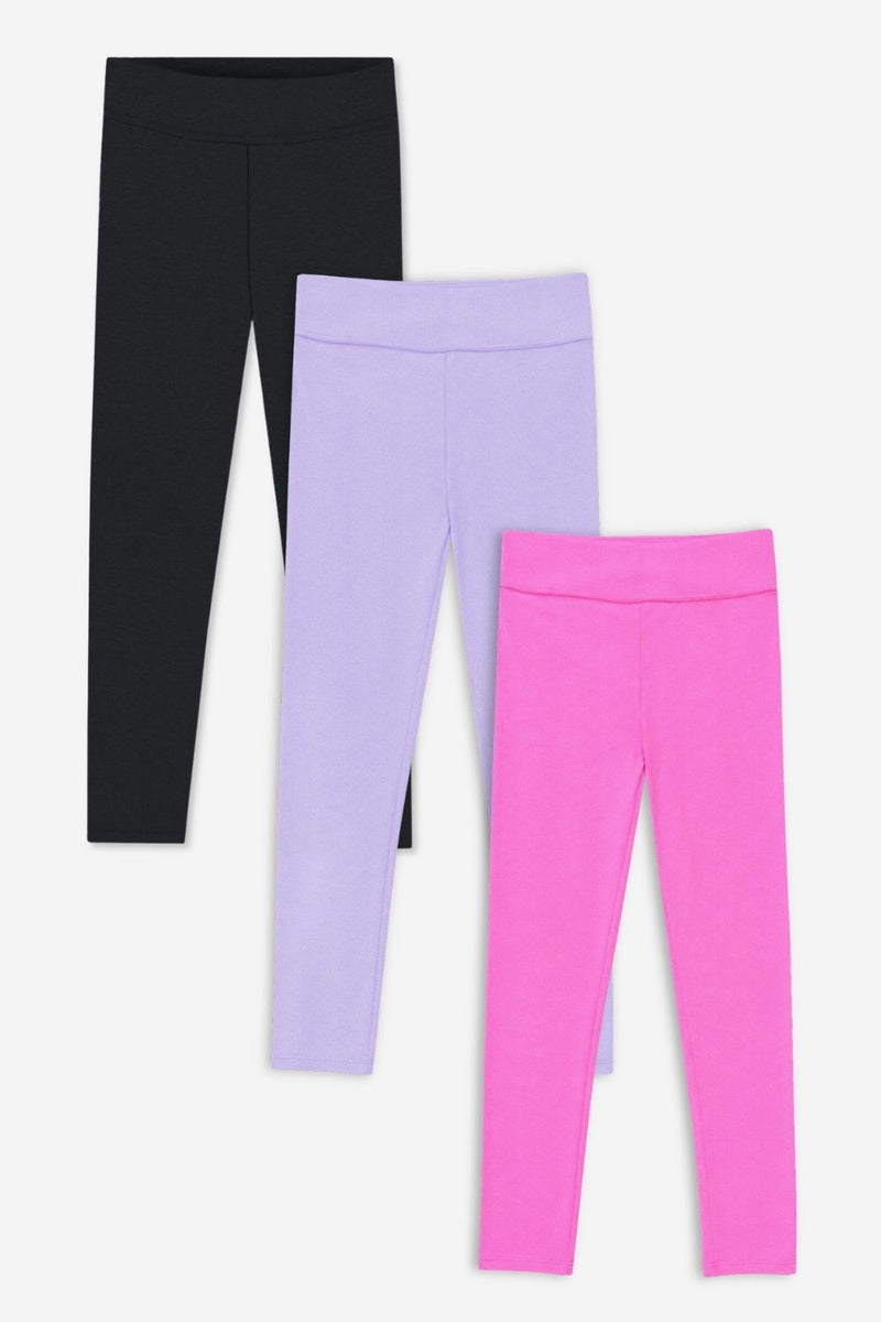 3 Pack Simply Soft Luxe Mid-Rise Long Legging - Lavender | Pop Pink | Black - NEW!