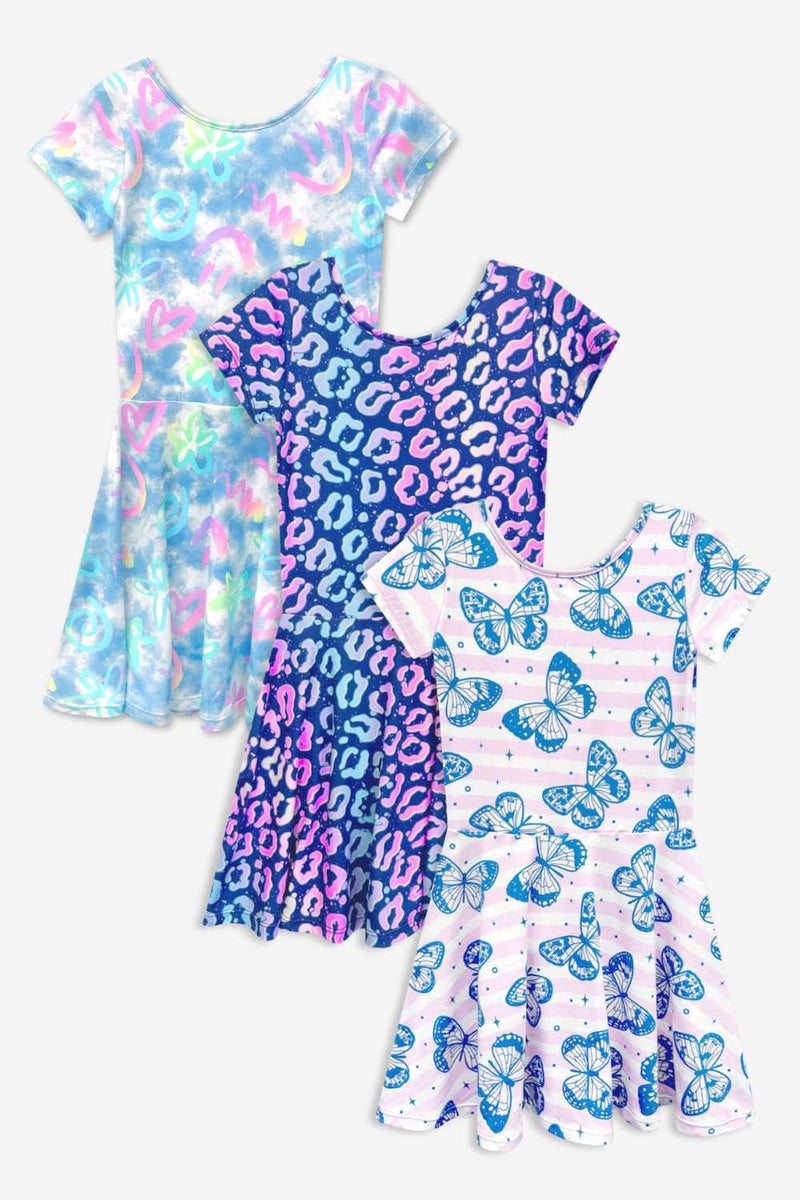 3 Pack SS Skater Dress