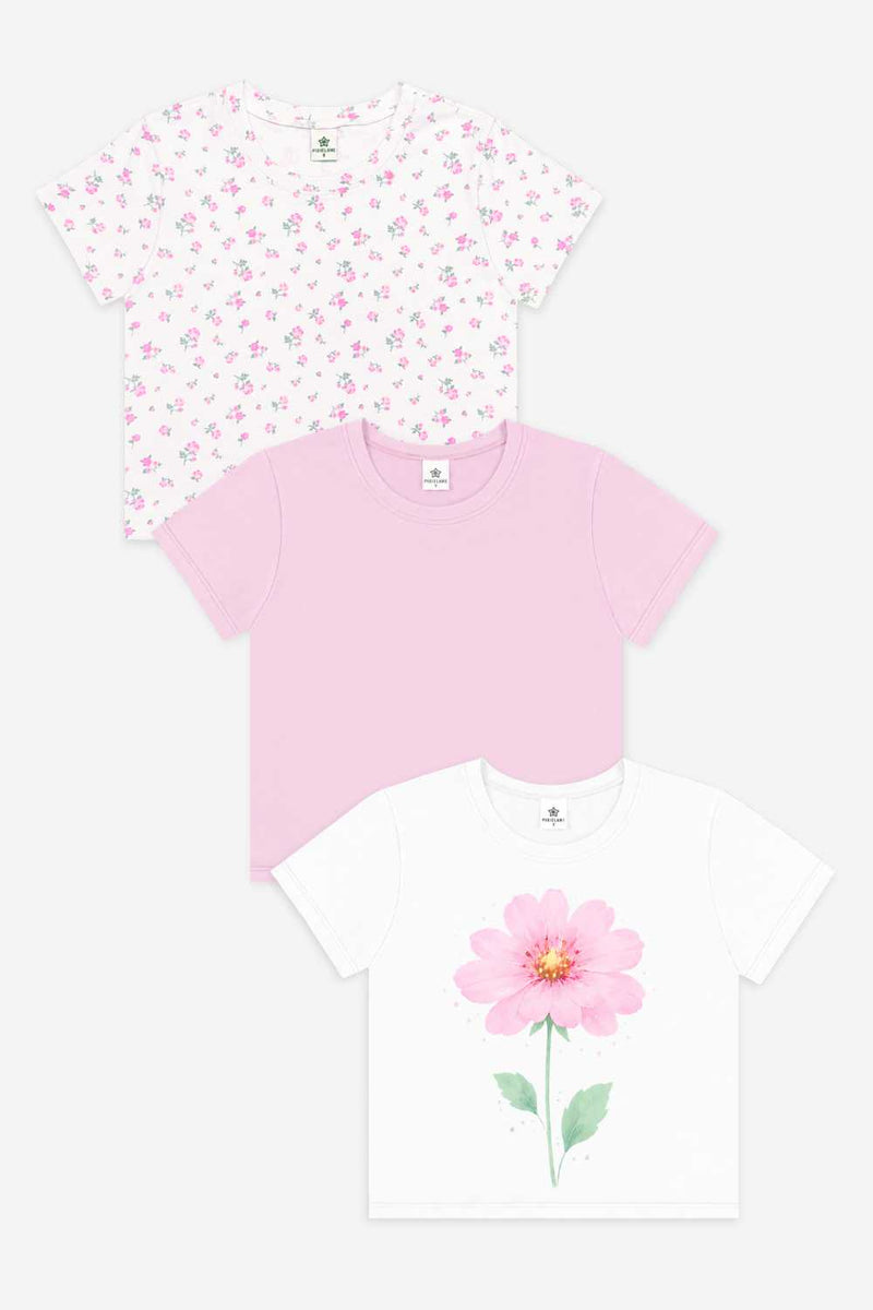3 Pack Simply Soft Easy Tee - Ivory Ditsy Pink Floral | Dusty Pink | Ivory Pink Floral - NEW!