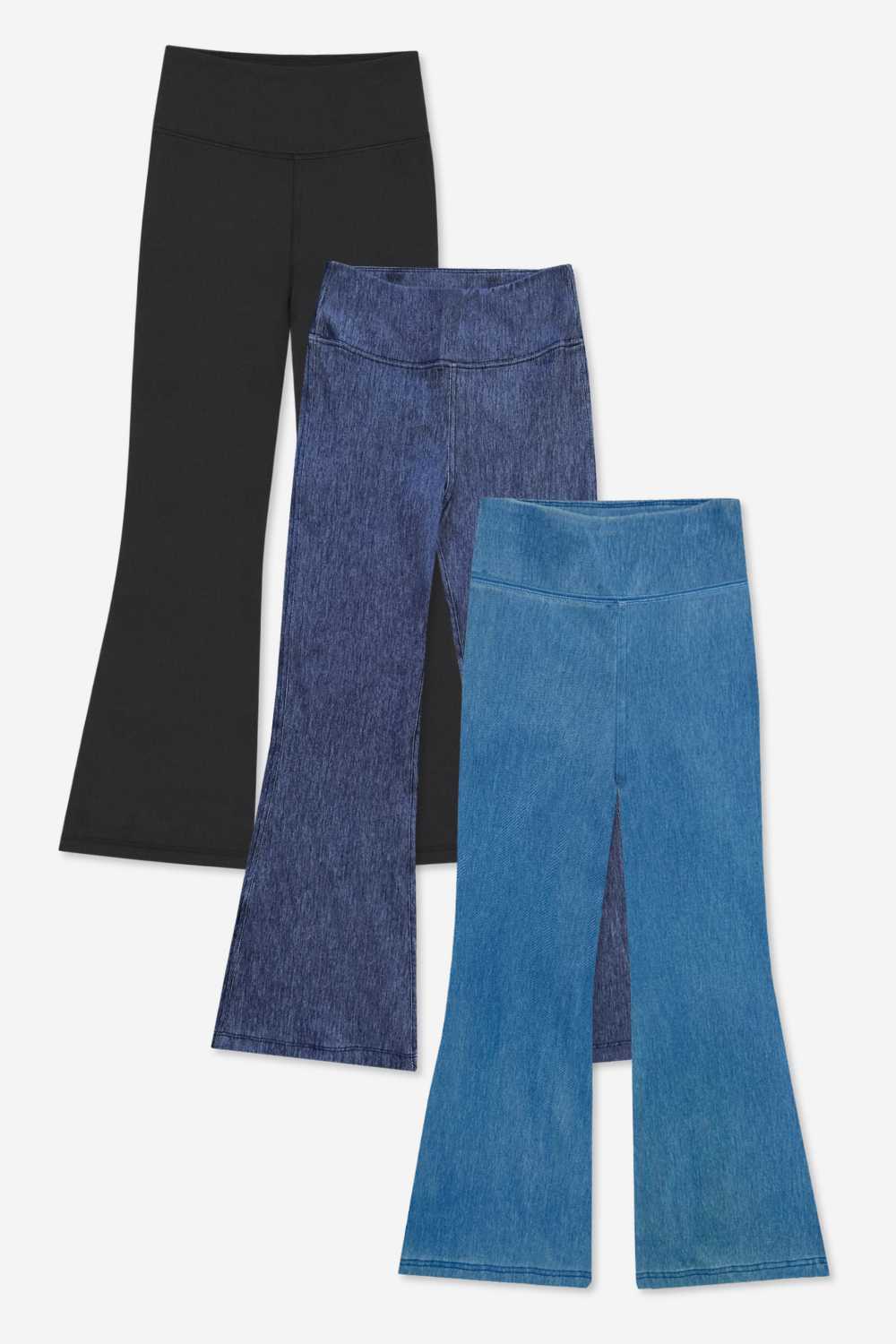 3-Pack Super Stretch Soft Denim Flare Jegging