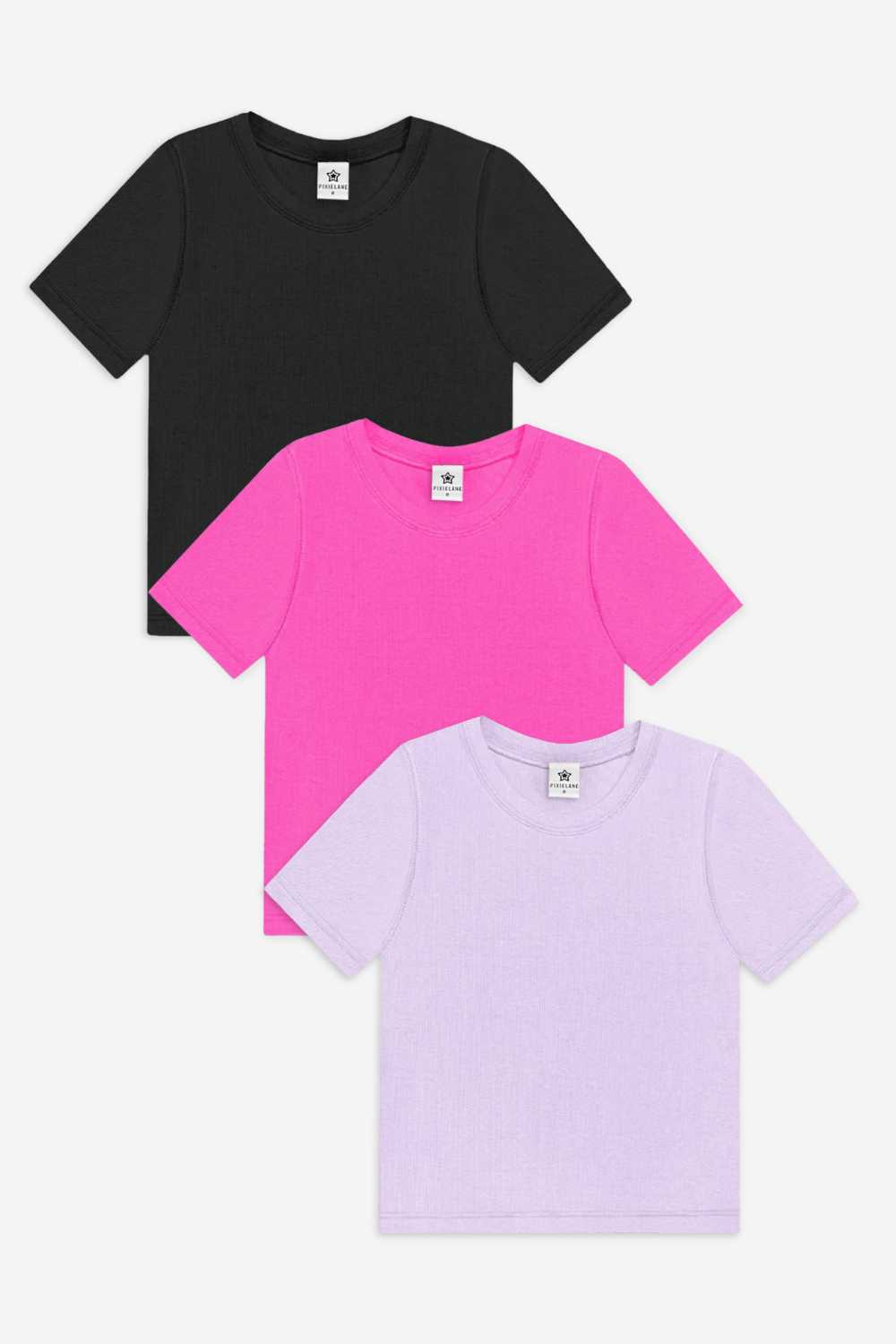 3-Pack Ultra-Soft Ribbed Fitted Tee