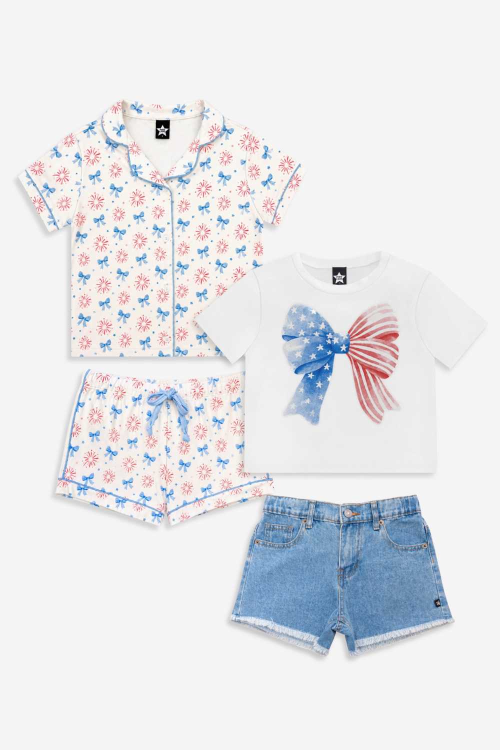 3 Pack Red, White & Bows - Red White & Bows - NEW!