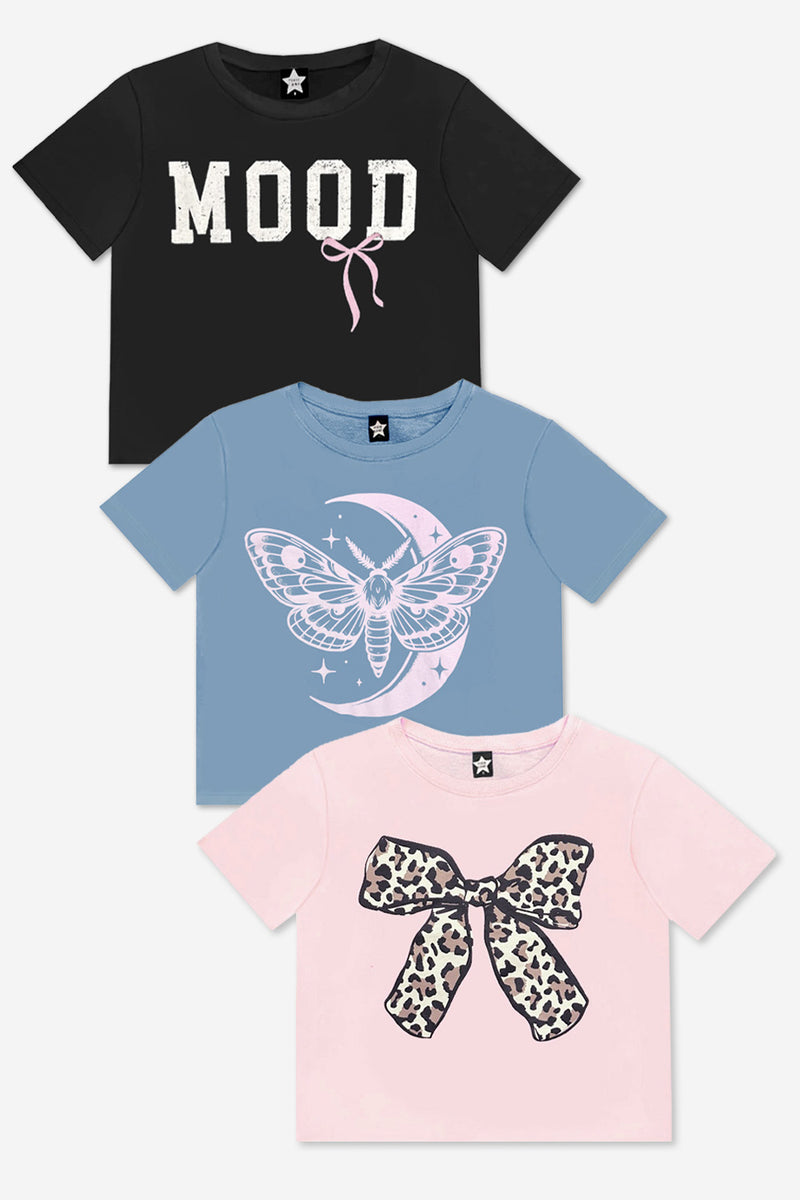 3-Pack Washed Cotton Drop Shoulder Tee