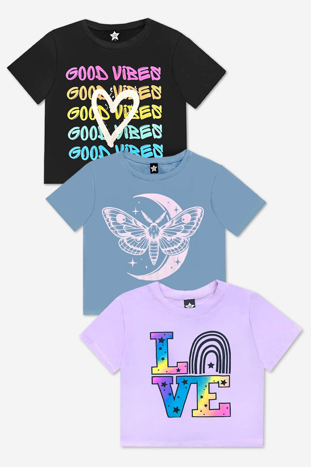 3-Pack Washed Cotton Drop Shoulder Tee