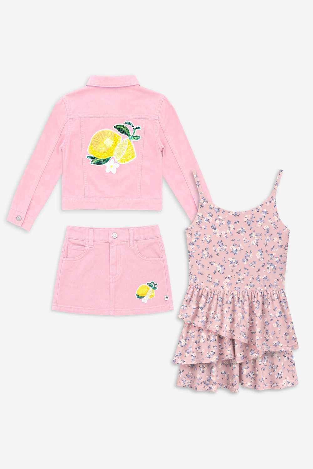 3 Pack Airswift Dress & Denim Skort Set - Pink Lemon Blossom - NEW!