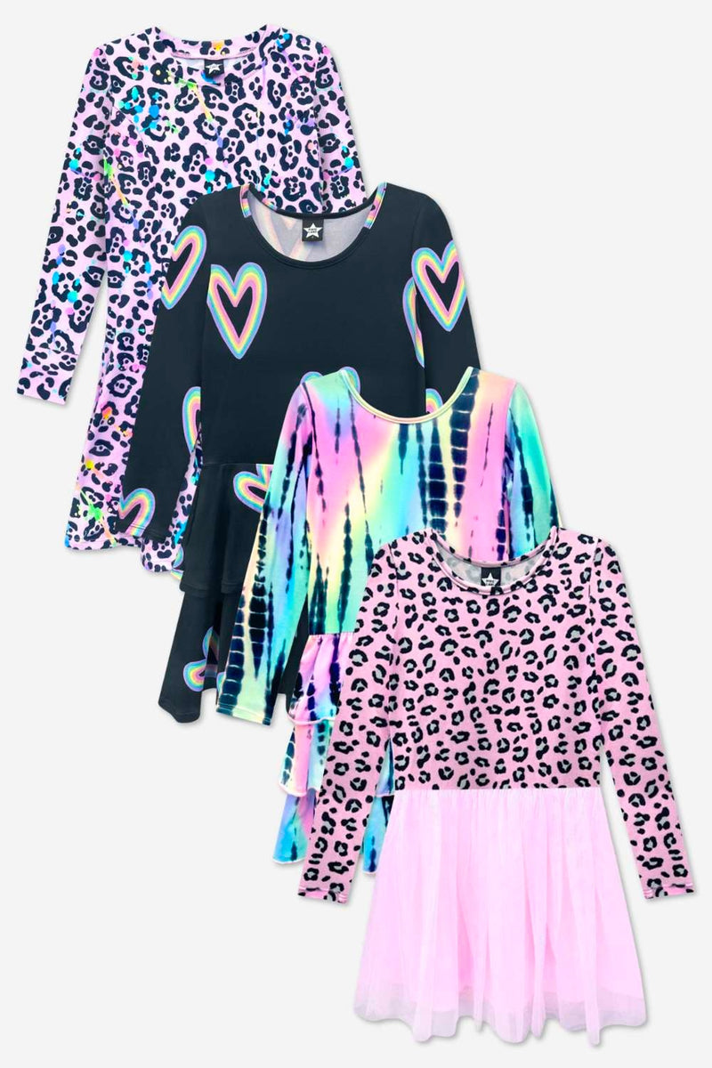 4-Pack Simply Soft L/S Dress