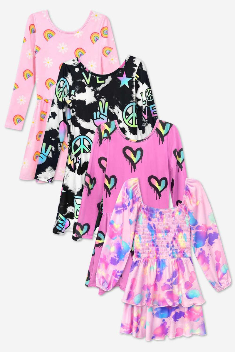 4-Pack Simply Soft L/S Dress.