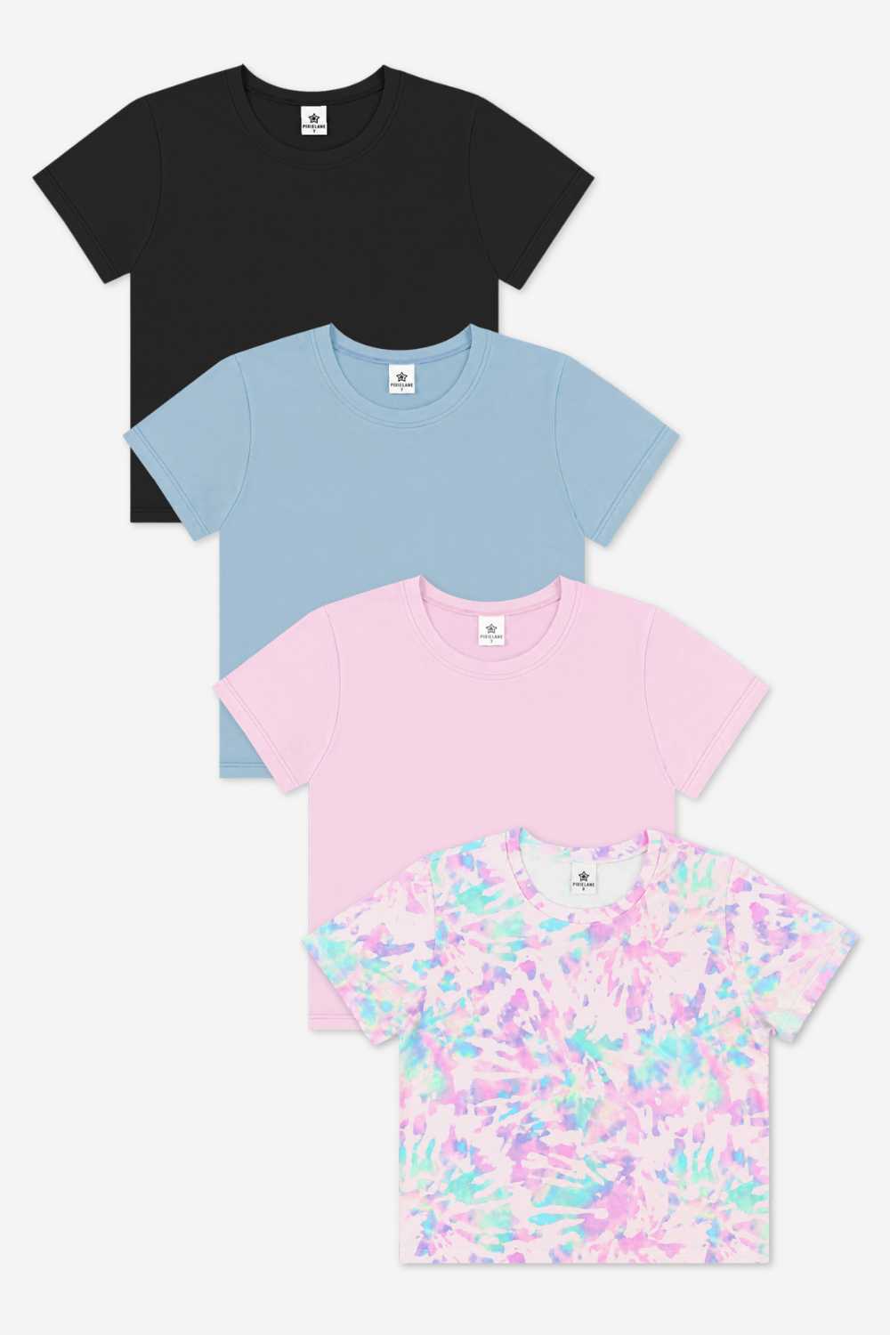 4 Pack Simply Soft Easy Tee - Neon Pink | White | Lavender | Lilac Tie Dye - NEW!