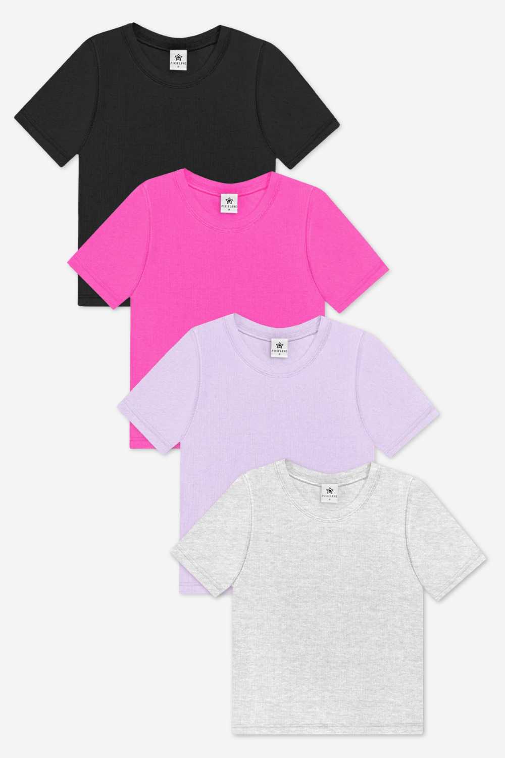 4-Pack Ultra-Soft Ribbed Fitted Tee
