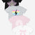 Mauve Rainbow | Black Star | White Bow | H.Grey Rainbow Heart Bolt - NEW!