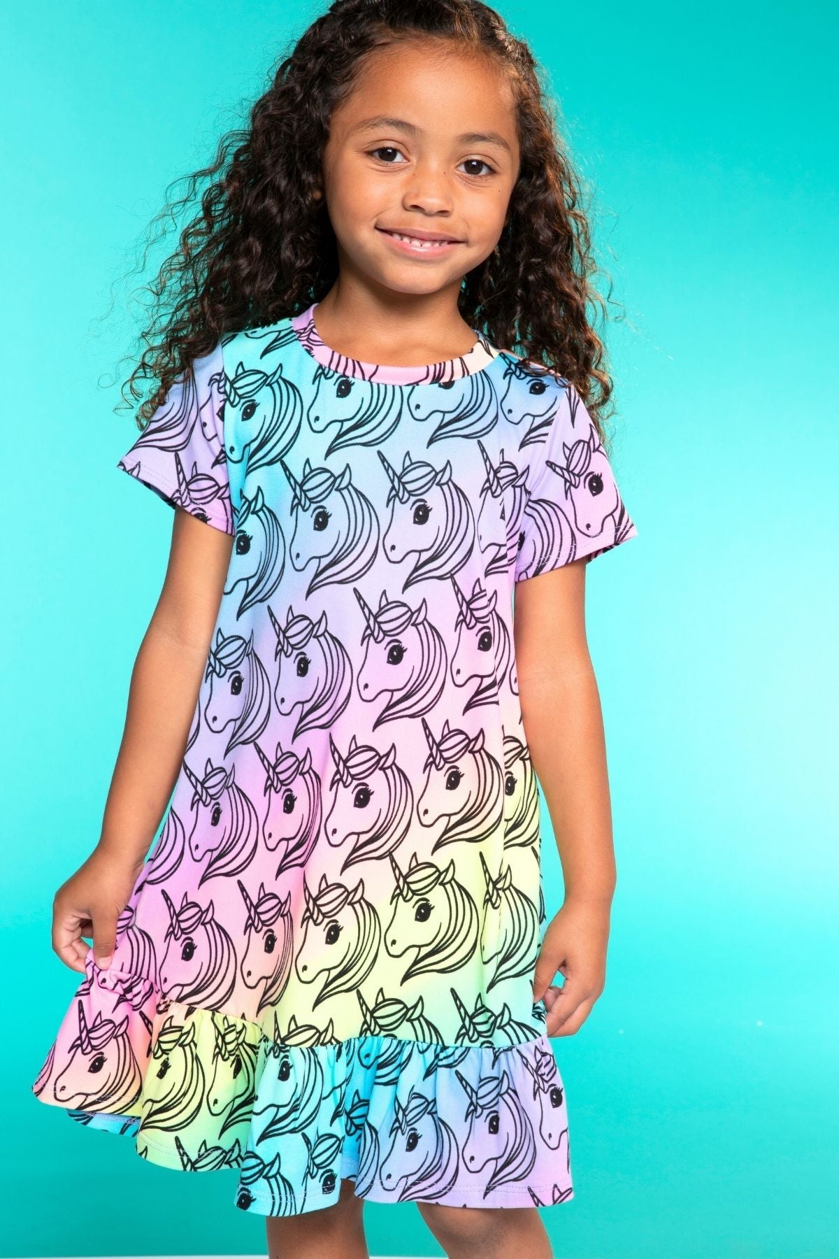 Simply Soft Short Sleeve Ruffle Lounge Dress