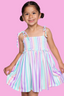 Simply Soft Strappy Smocked Dress - Candy Pastel Stripes