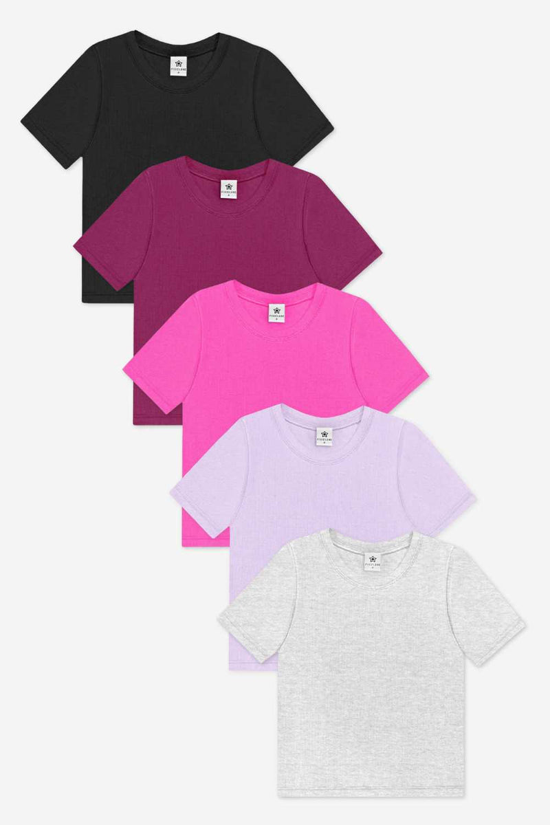 5-Pack Ultra-Soft Ribbed Fitted Tee