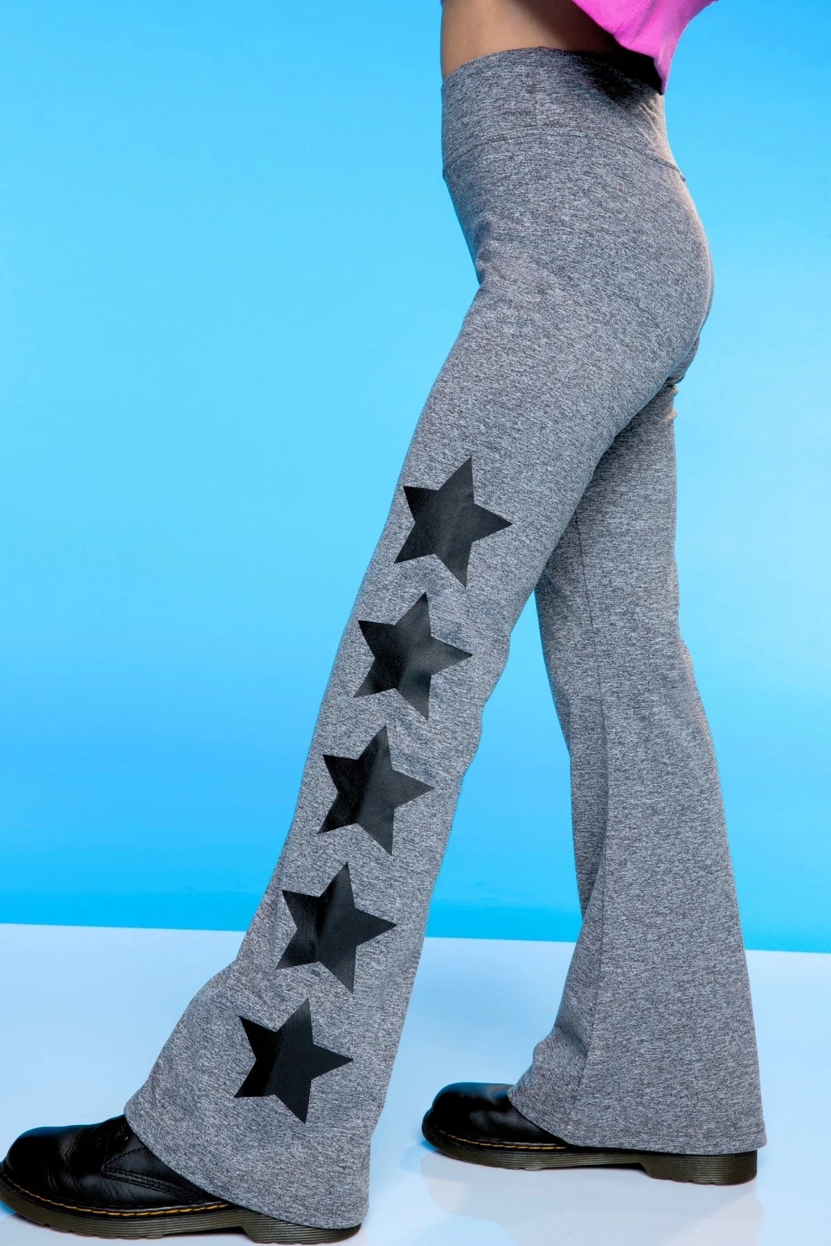 3-Pack Simply Soft Luxe Flare Legging - Black Pastel Rainbow Sketch Emoji | Steel Black Stars | Black - NEW!