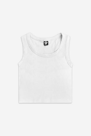 Ultra-Soft Ribbed Cropped Racer Tank