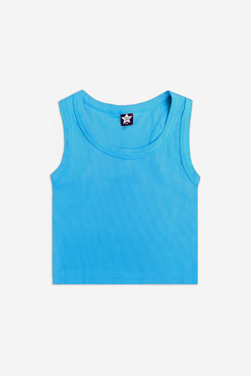 Ultra-Soft Ribbed Cropped Racer Tank