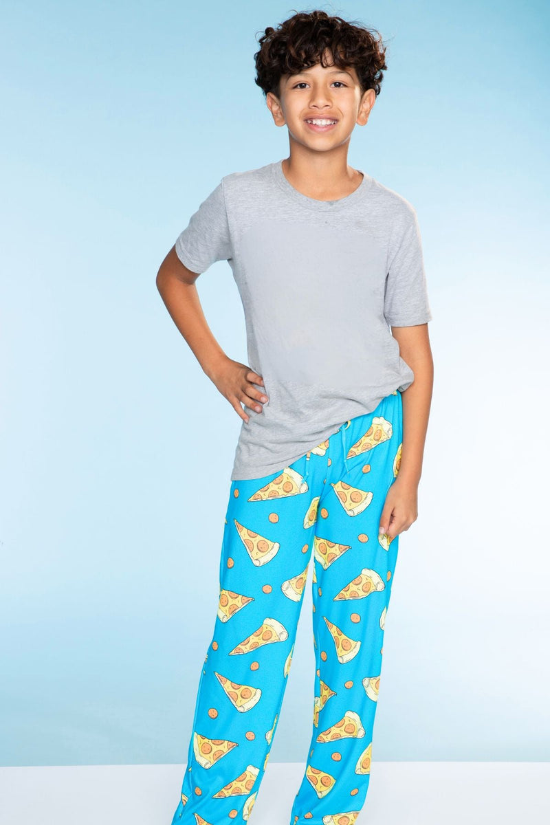 Simply Soft Karate Pant - Blue Pizza