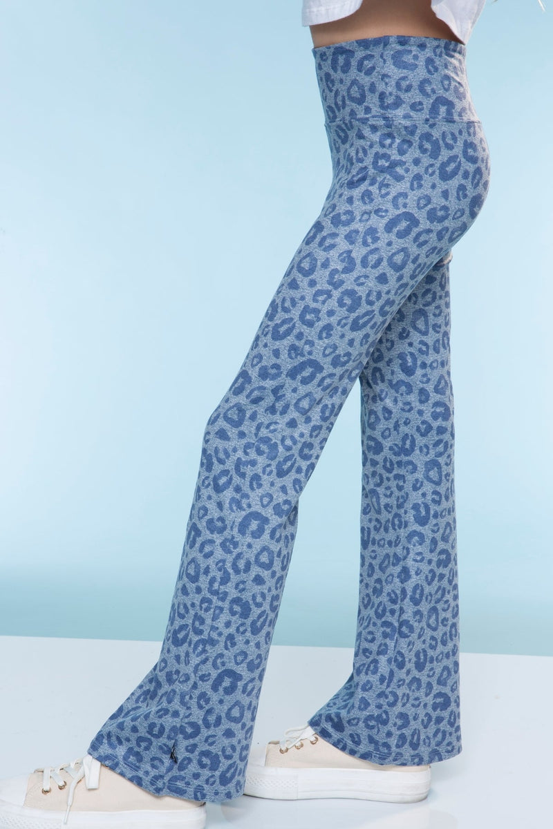 Simply Soft Luxe Flare Legging. - Vintage Denim Leopard