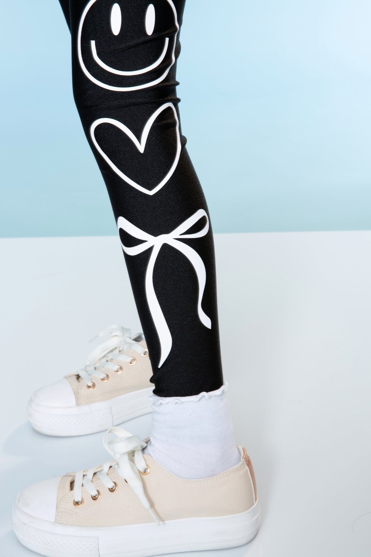 3-Pack High Shine Legging - Denim Floral | Rainbow Glitter | Black White Smile - NEW!