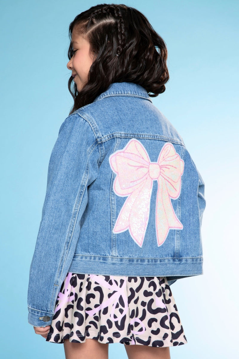 The Perfect Denim Jacket - Denim Sequin Bow