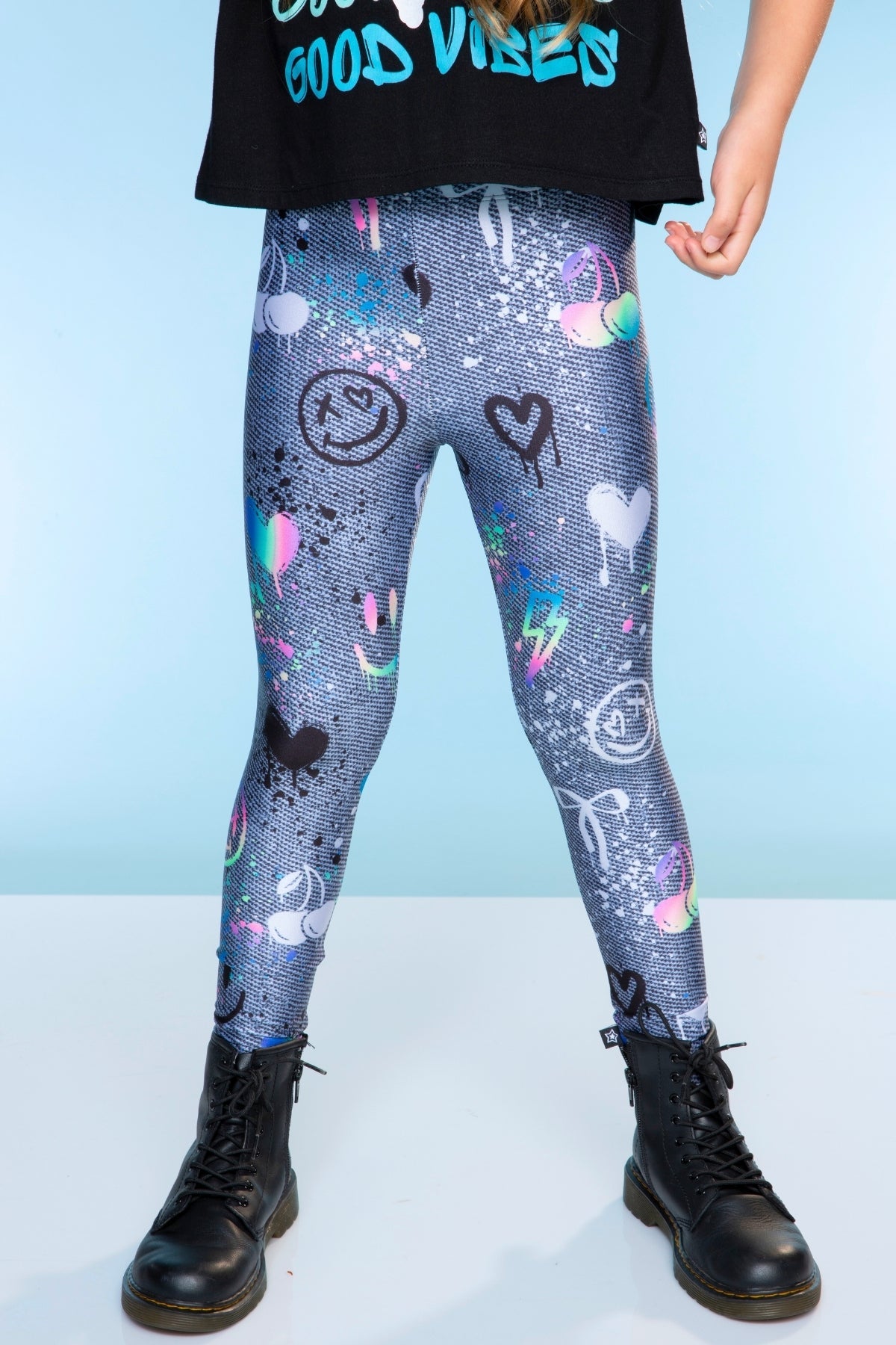 High Shine Long Legging - Silver Glitter